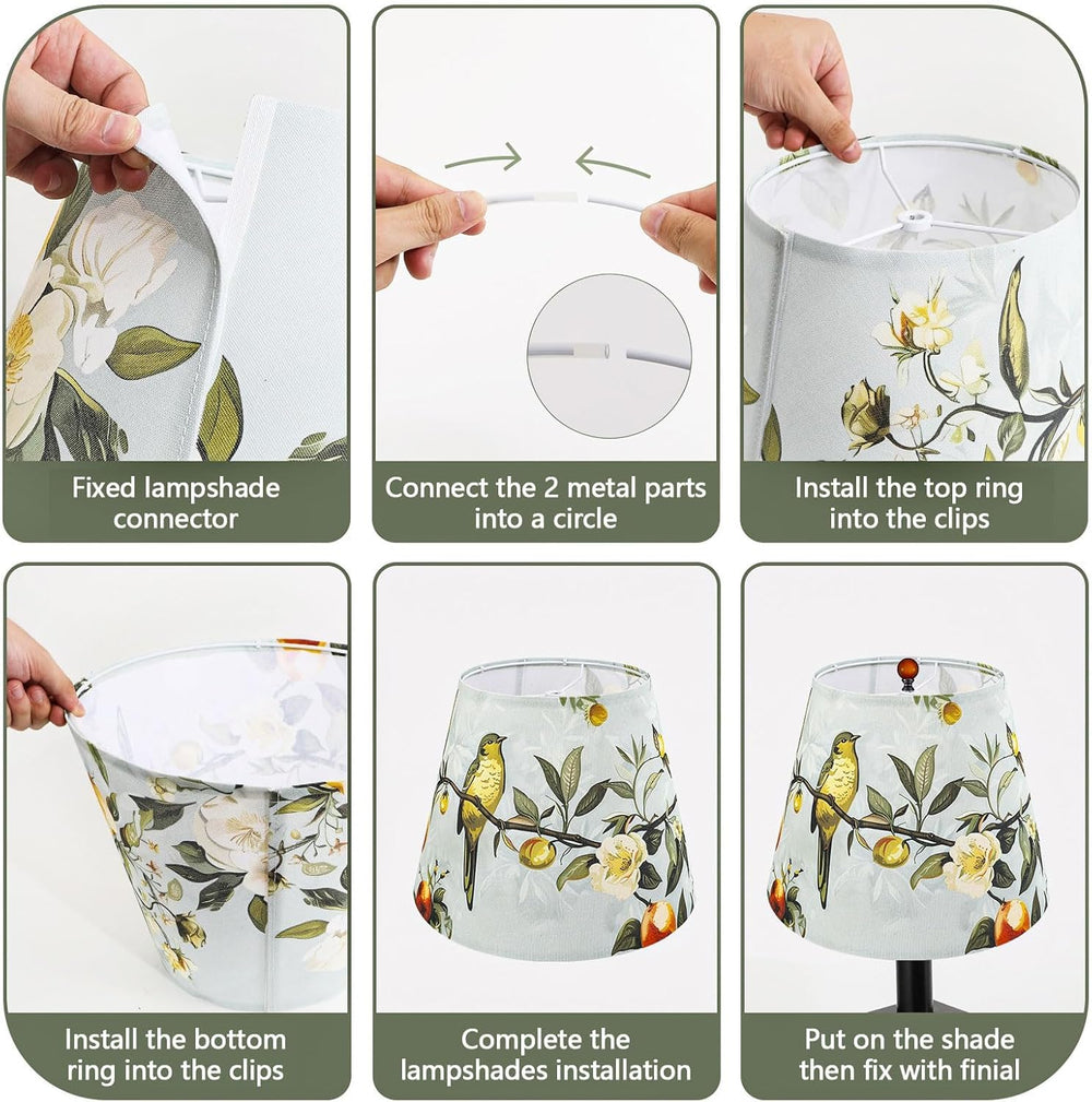 Bell Lamp Shades, 7.8"Top x 13" Bottom x 10.3"Height, 1 Pack