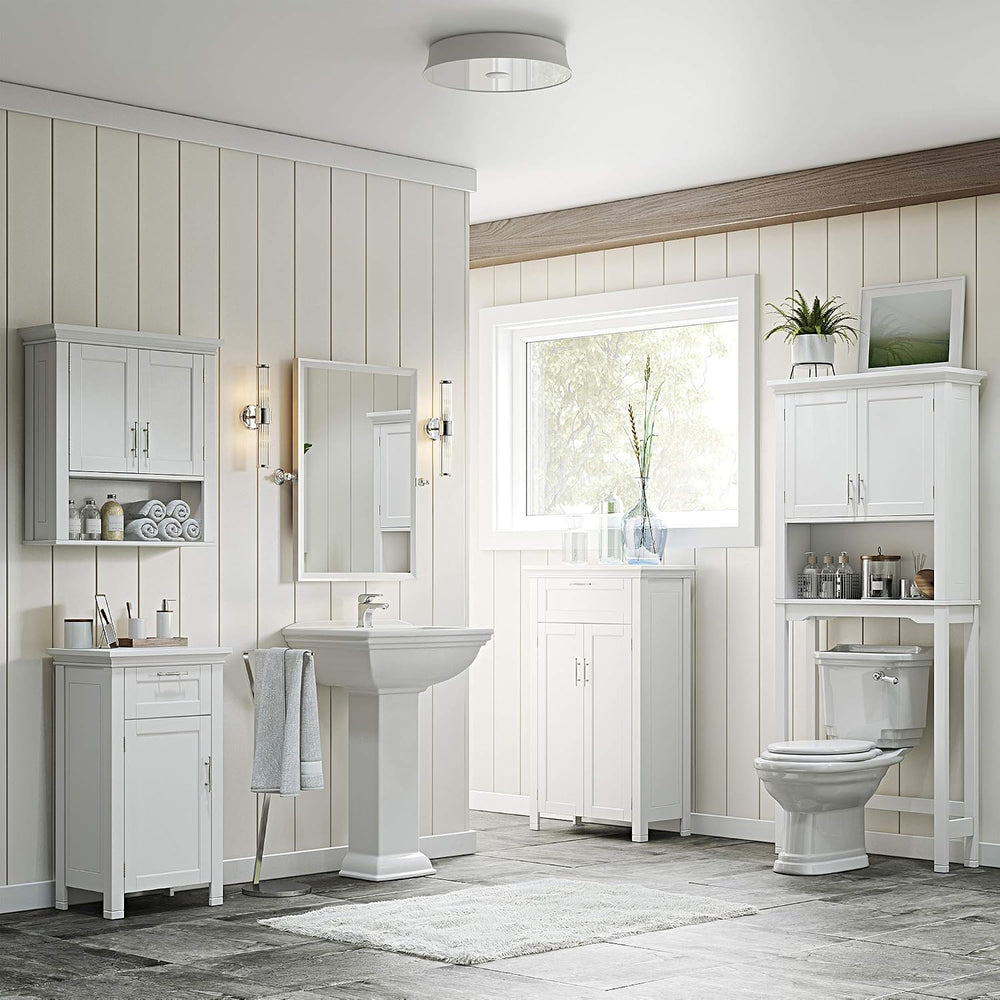 RiverRidge Somerset Two-Door Bathroom Wall Mount Medicine Cabinet, White