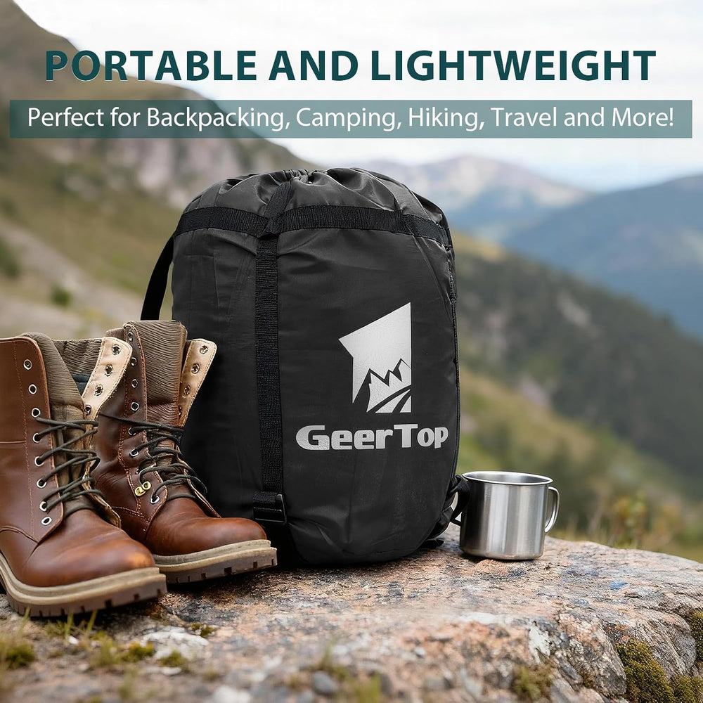 GEERTOP Double Sleeping Bag with Blanket, Queen Size for Couples & Adults