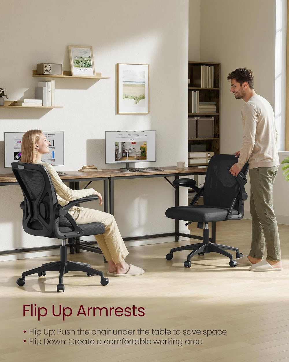 SONGMICS Ergonomic Mesh Office Chair with Adjustable Lumbar Support