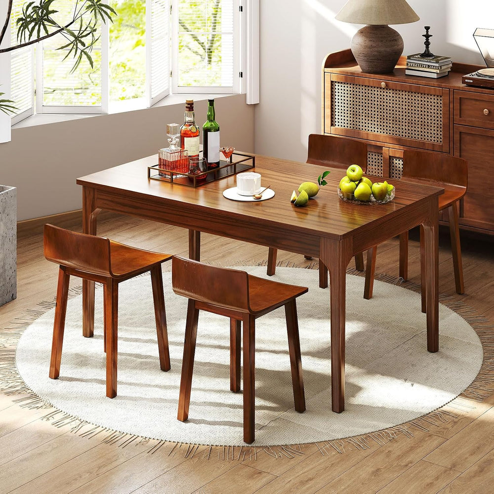 GOFLAME Wooden Dining Chairs Set of 4, Farmhouse Kitchen Chairs with Low Back...