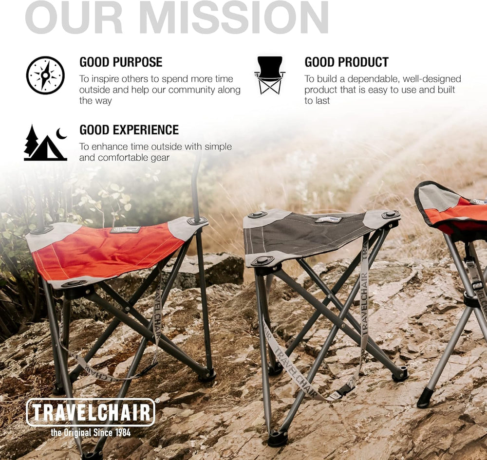Travel Chair Big Slacker Stool, Portable Tripod Chair for Outdoor Adventures,...