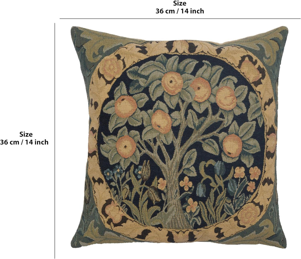 William Morris Orange Tree IIII Tapestry Throw Pillow Cover, 14 x 14 in