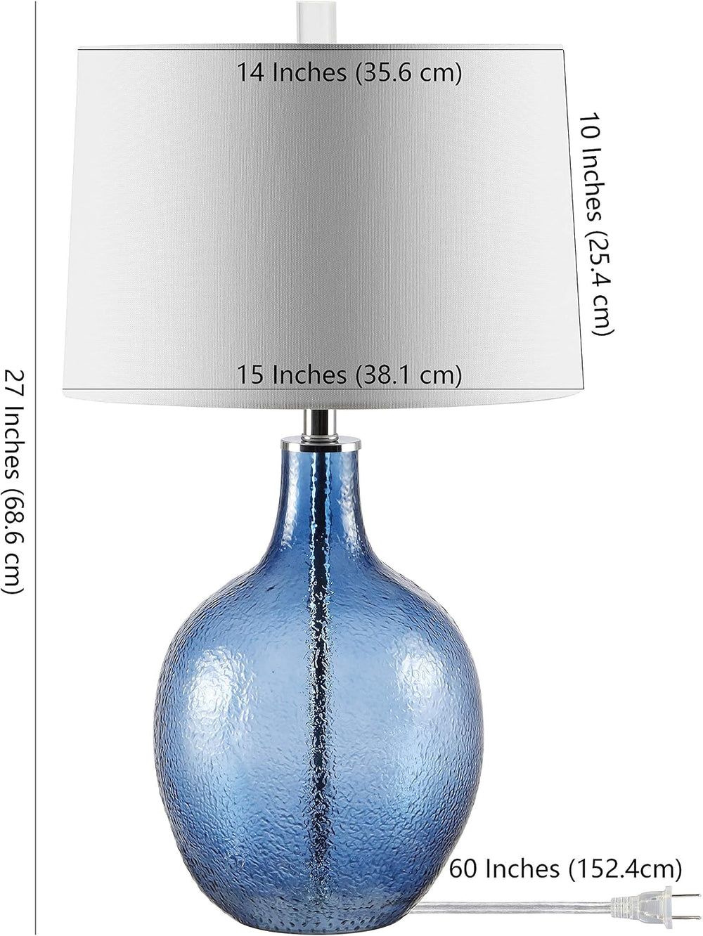 SAFAVIEH Nadine Table Lamp, 27" Modern Blue TBL4259B