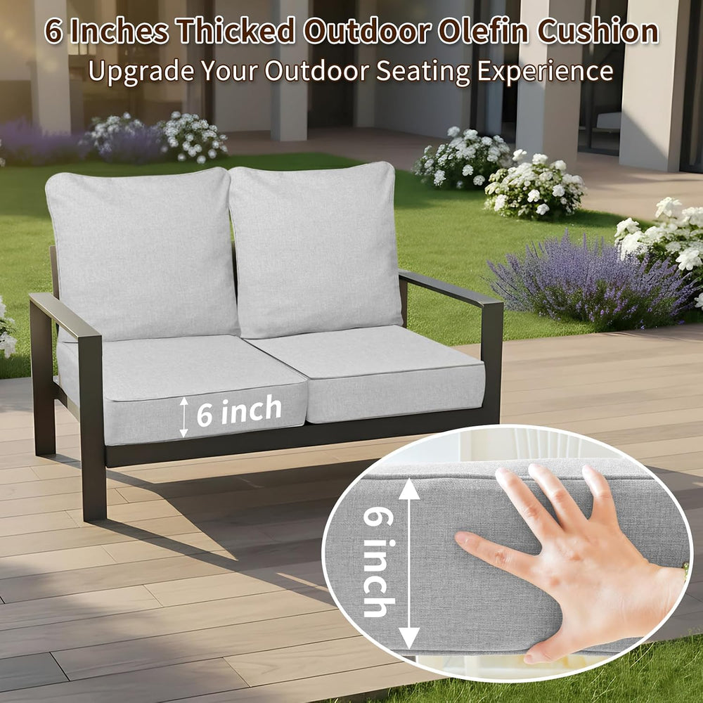 6" Thick Olefin Waterproof 24"x24" Outdoor Chair Cushion