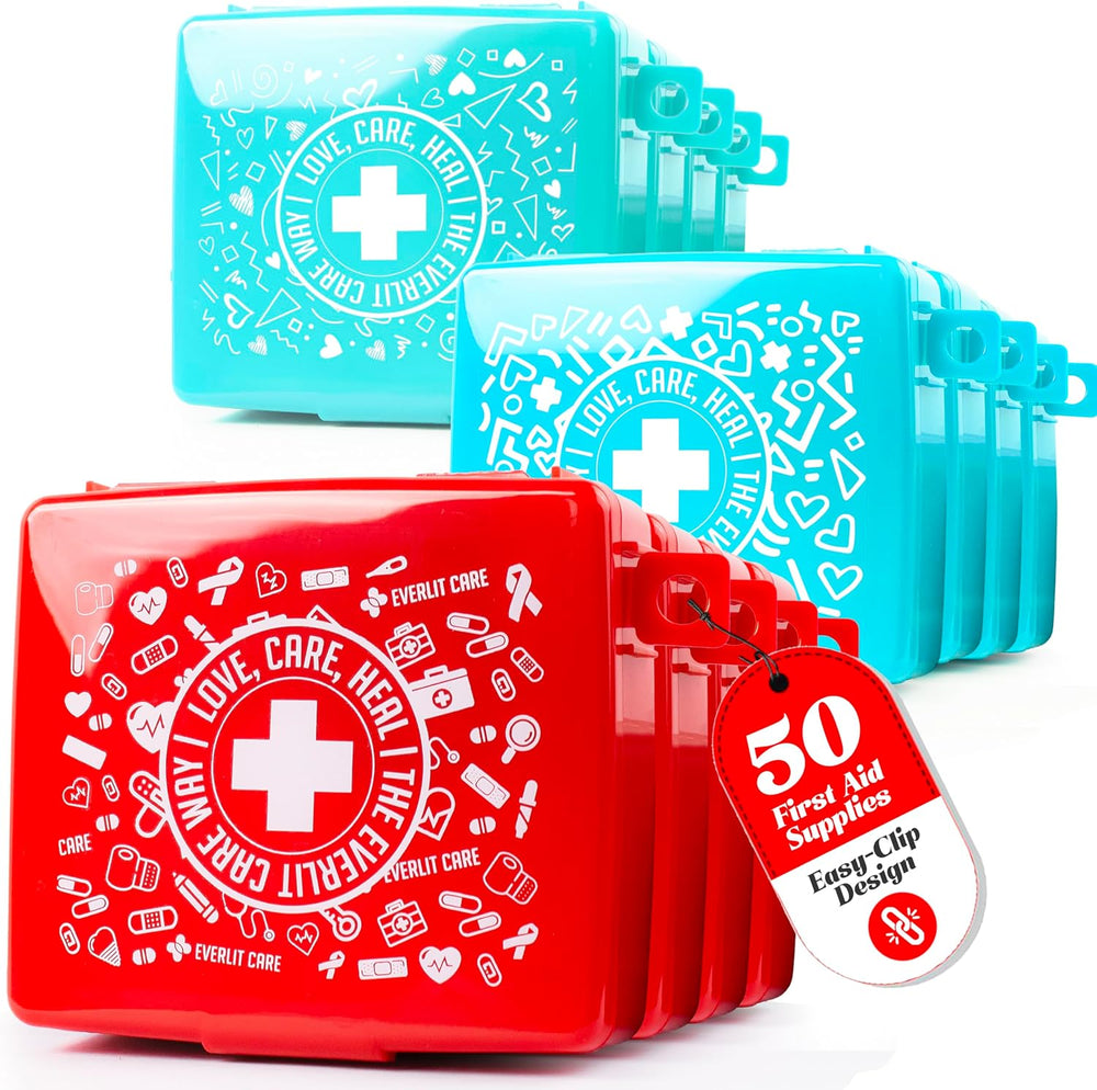 EVERLIT Pocket-Aid Mini First Aid Kit | Compact, Portable Hard-Shell Cases of...