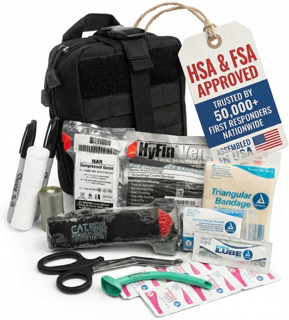Scherber Premium IFAK Kit Trauma Pack | HSA/FSA Approved | Fully Stocked MOLL...