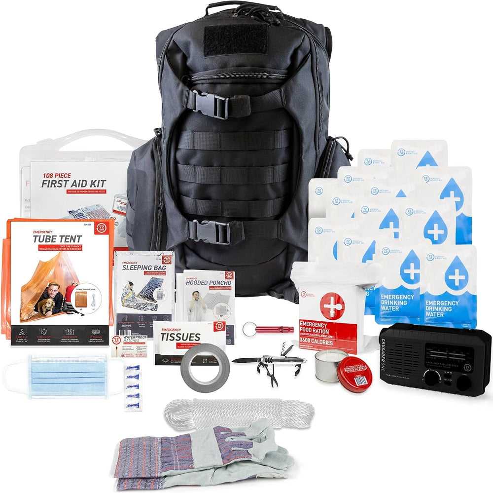 72 HRS Deluxe Emergency Survival Kit - Heavy Duty 72 Hour Bag Survival Kit fo...