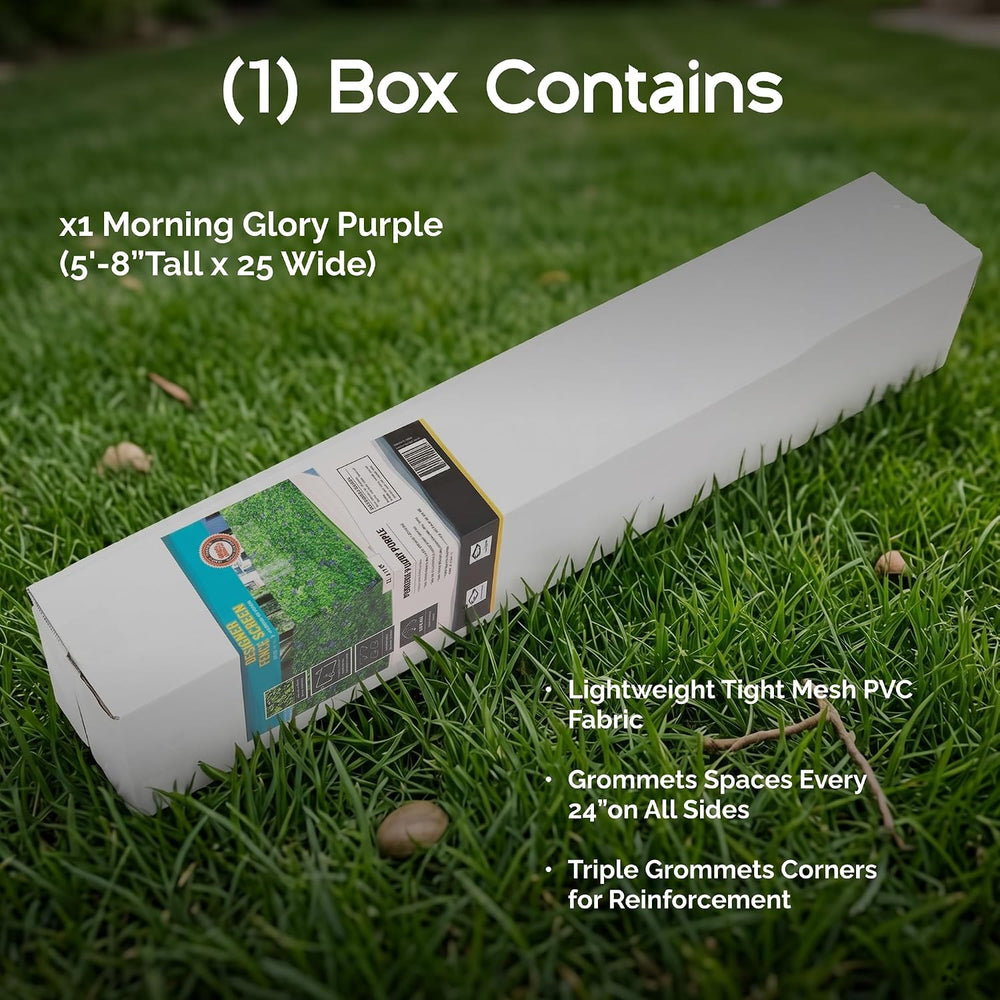 FenceScreen 211 Series Scenic Designer Fence Screen (Morning Glory Purple)