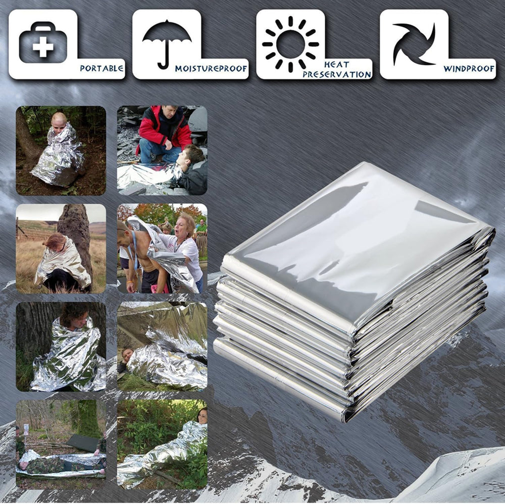 Emergency Foil Thermal Blanket shelter Survival Reflective Blankets