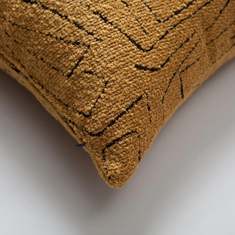Throw Pillow Covers, Pack of 1, Amorf, Mustard, 20"x20"