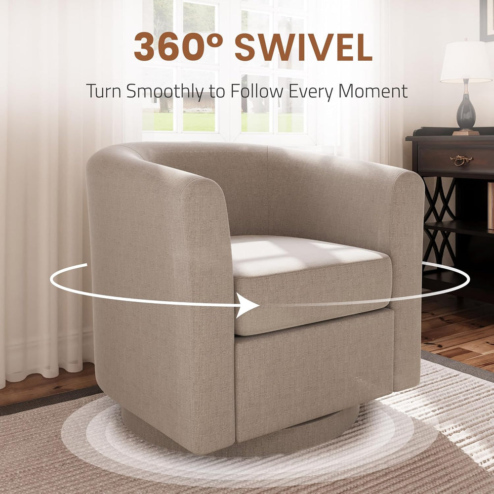 360° Swivel Accent Chair and Storage Ottoman Set of 2