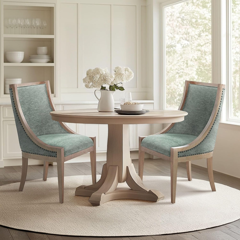 Martha Stewart Farmhouse Dining Room Chair, Recessed Arm Chair For Bedrooms, ...
