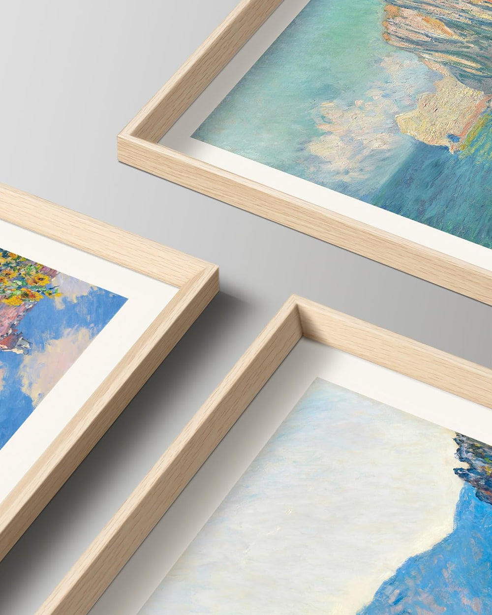 HesenDot Framed Wall Art, Claude Monet Landscape Canvas Prints Set