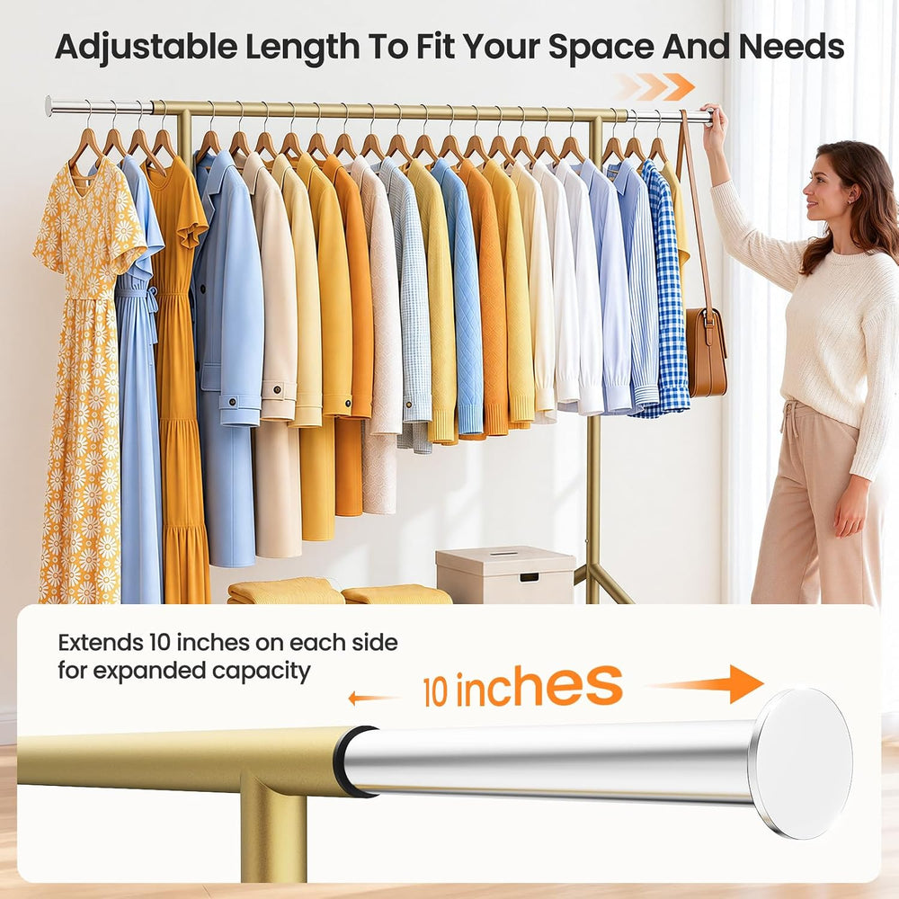 Heavy Duty Clothes Rack, Rolling Clothing Rack Load 650 LBS for Hanging Cloth...
