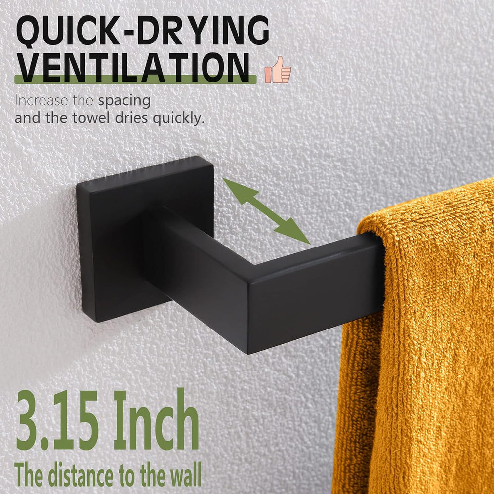 KOKOSIRI 32-Inch Single Towel Bar, Bathroom Kitchen Towel Holder, Wall Mounte...