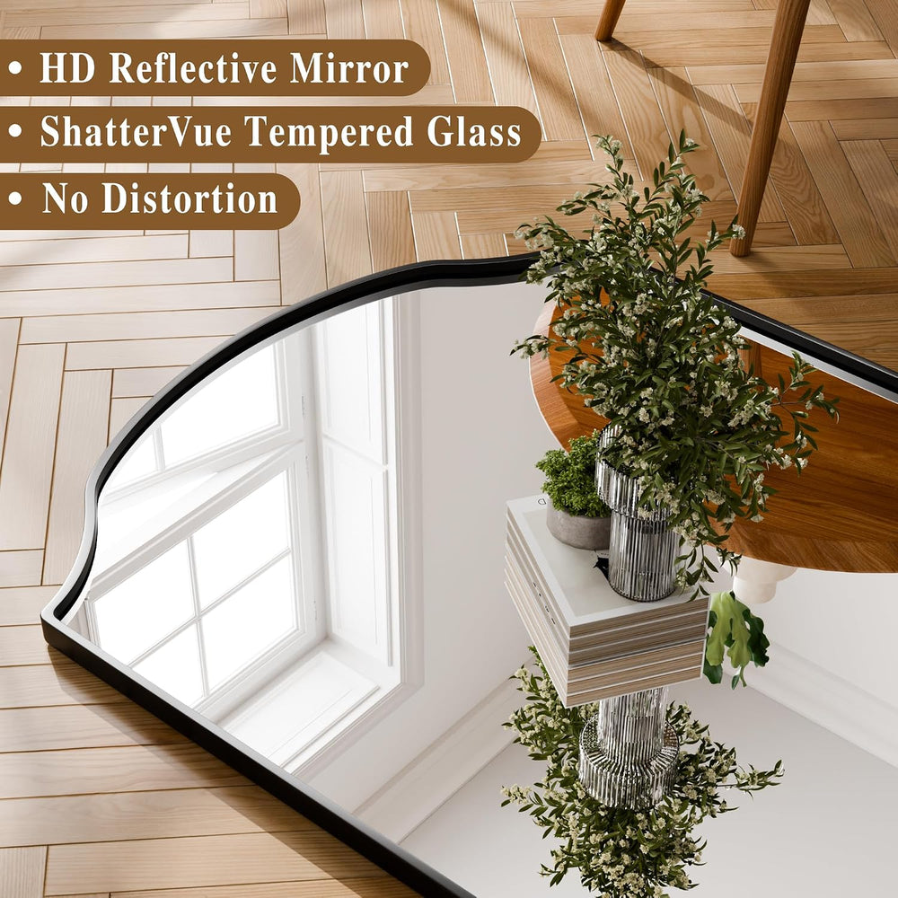 BEAUTYPEAK 65"x24" Full Length Mirror with Unique Arched Design