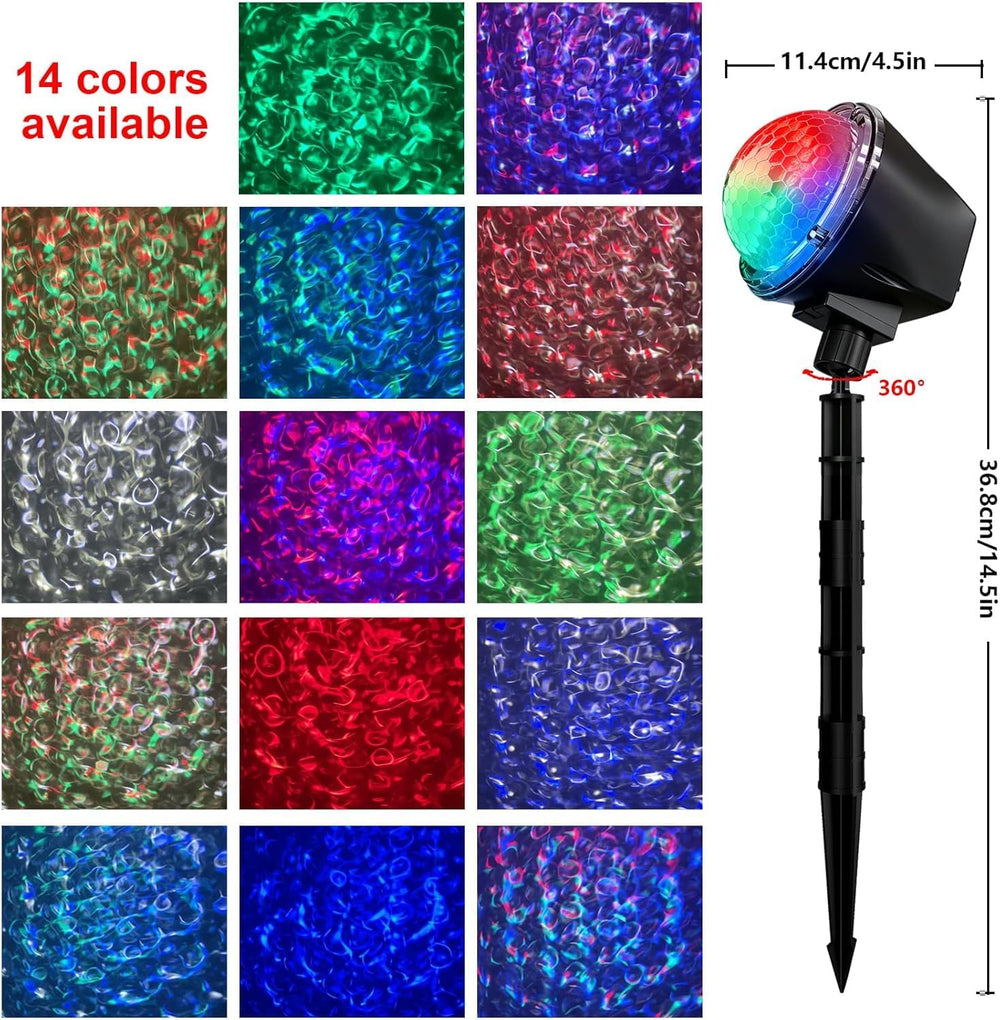 Christmas Ocean Wave Projector Light Outdoor,Halloween Water Effect Lamp