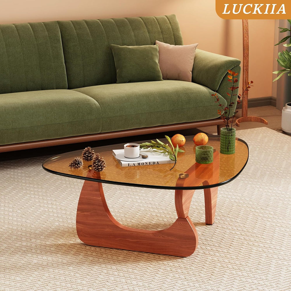 Coffee Tables Glass Small Farmhouse Coffee Table Mid-Century Modern Wood Cent...