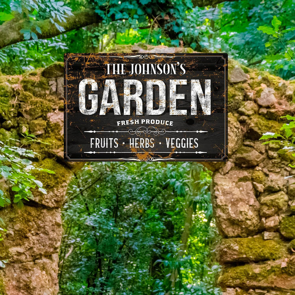 Custom Garden Sign, Personalized Text/Name for Farm and Backyard Décor Sign, ...