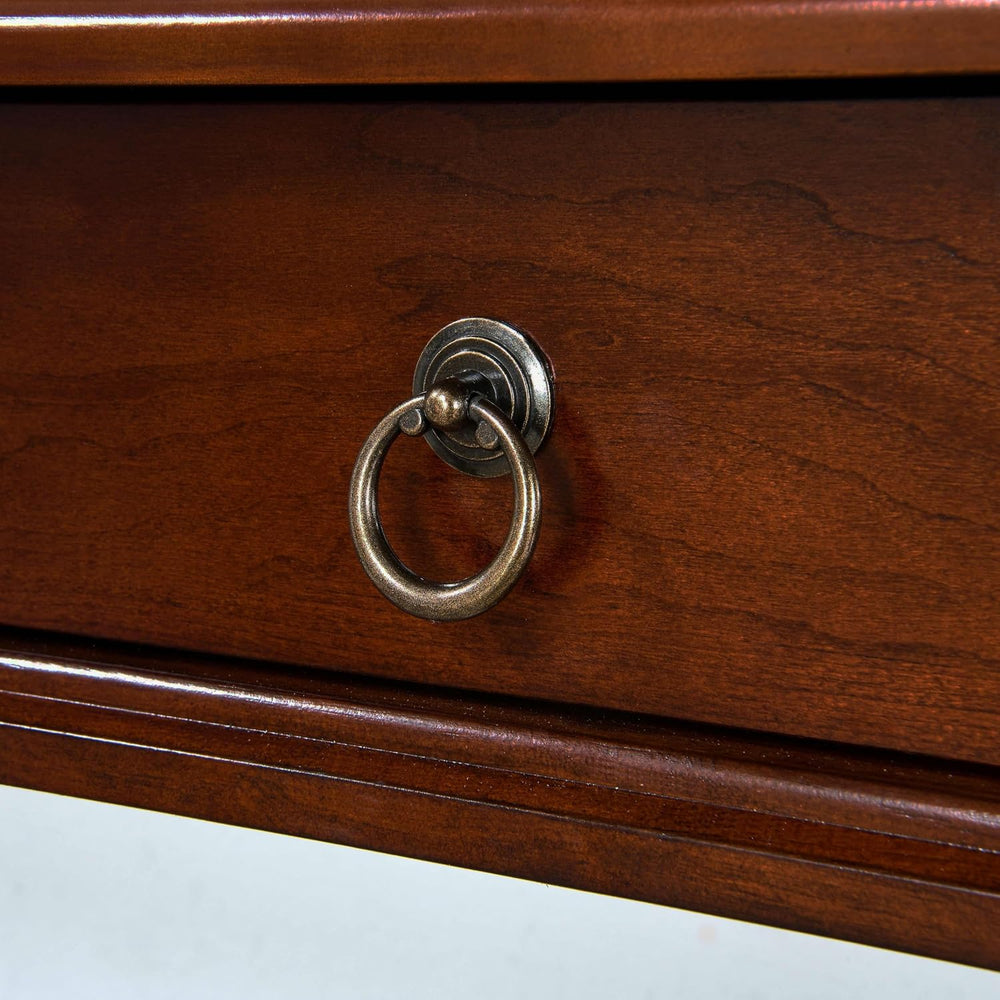 Solid Wood Writing Desk with 3 Drawers, 47"W Large Secretary Table