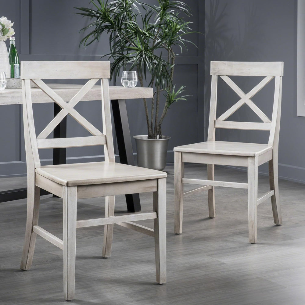 GDFStudio Wood Dining Chairs Set of 2, Farmhouse Country Side Chairs,Wooden A...