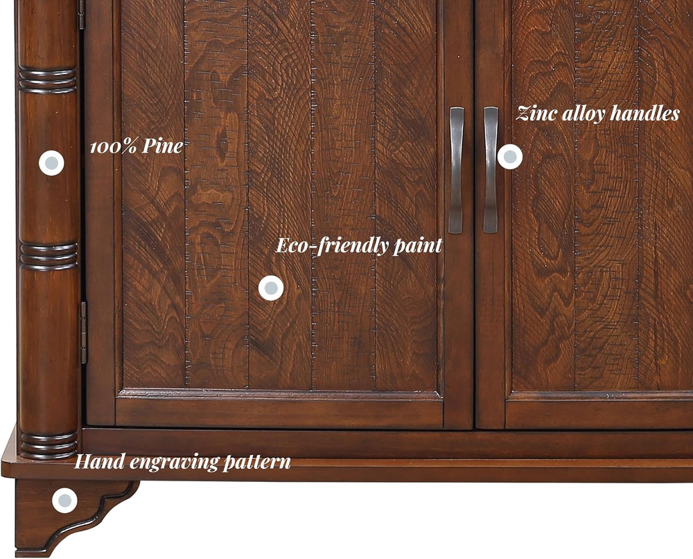 LKTART 40" Vintage Sideboard Buffet Storage Cabinet, Accent Storage Cabi...
