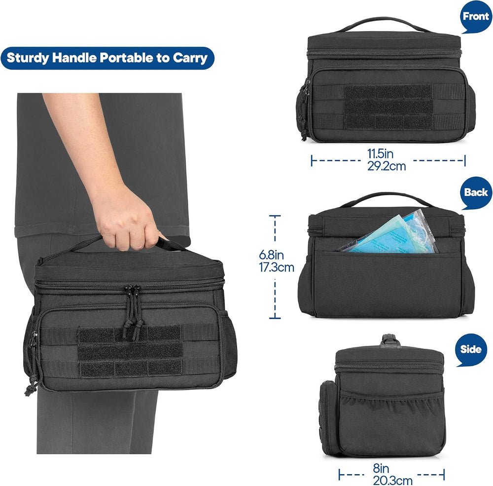 Damero Small Medicine Storage Bag Empty, Family First Aid Box with Divider