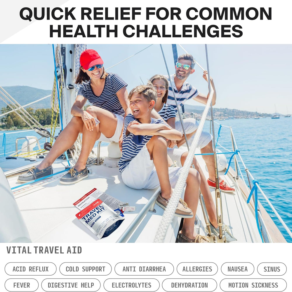 SurviveX Travel Medicine Kit - OTC Medications - Individual Packets