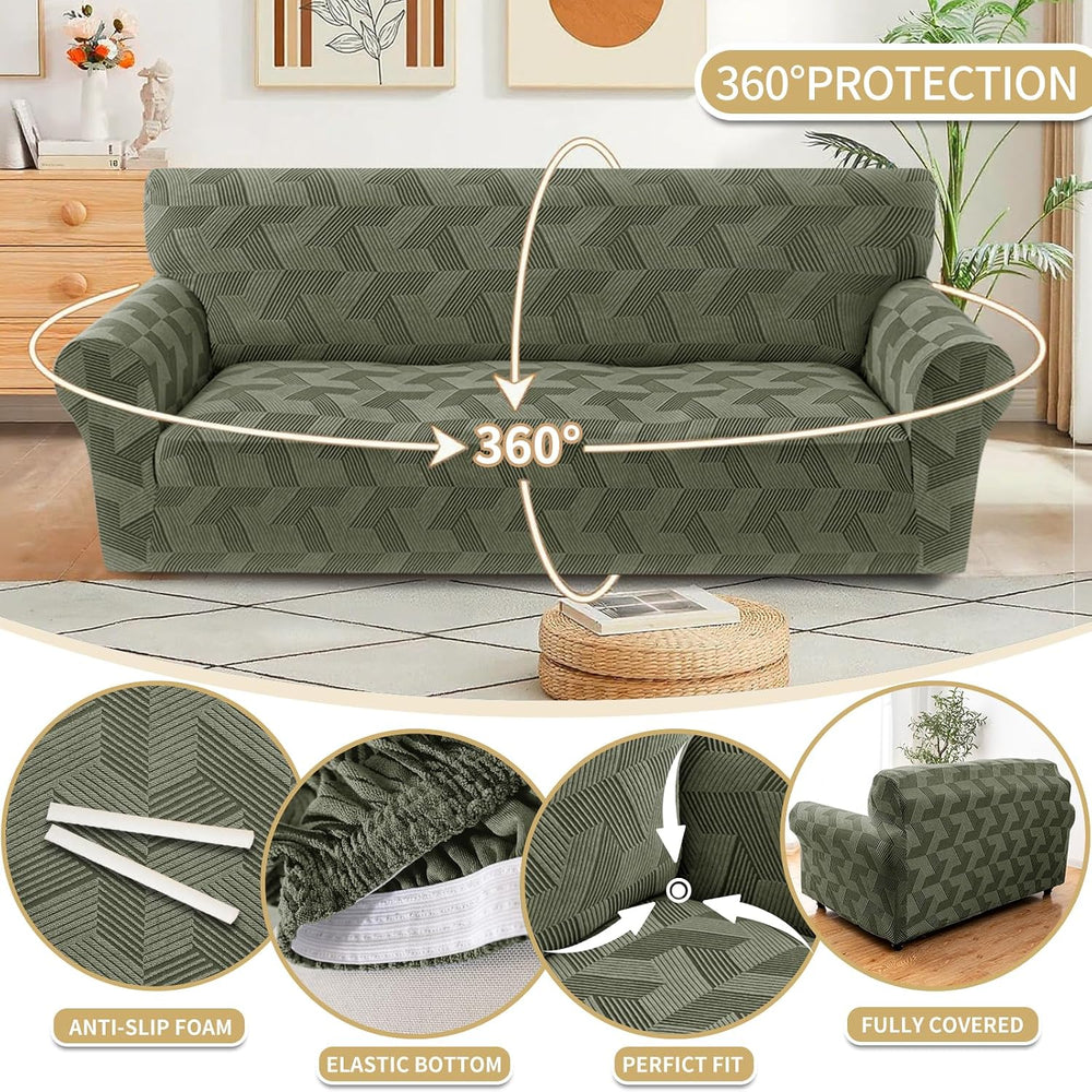 JIVINER Stretch Chair Covers, 1 Piece Couch Covers for Living Room, Non Slip ...