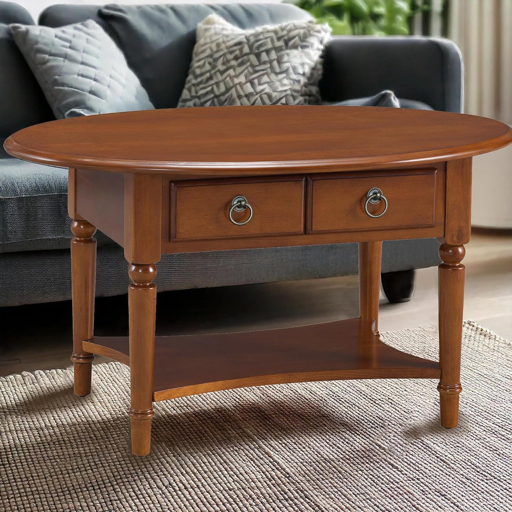 Leick Home Coastal Wedge End Table, Pecan
