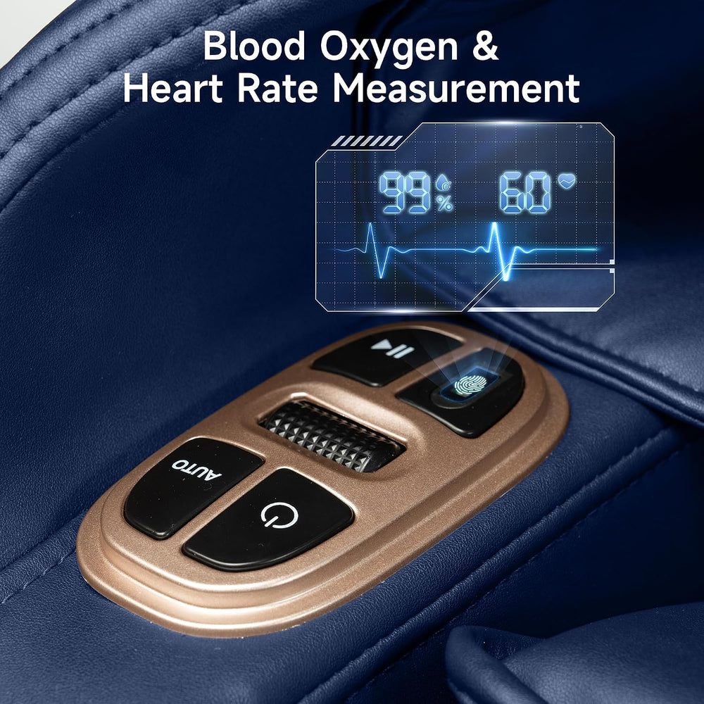 Real Relax Massage Chair Full Body with Unique Phone Controller, Blue