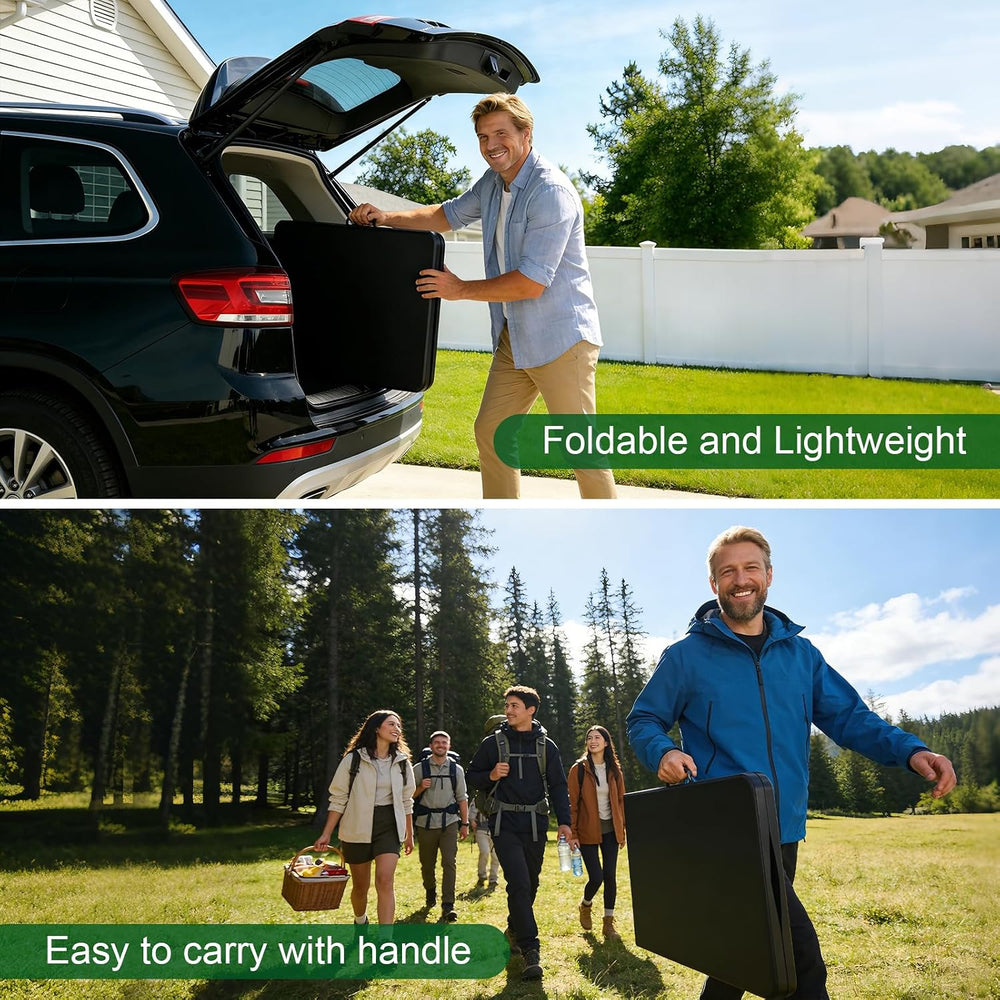 6FT Black Folding Table for Camping, Parties, Meeting, 2 Pack