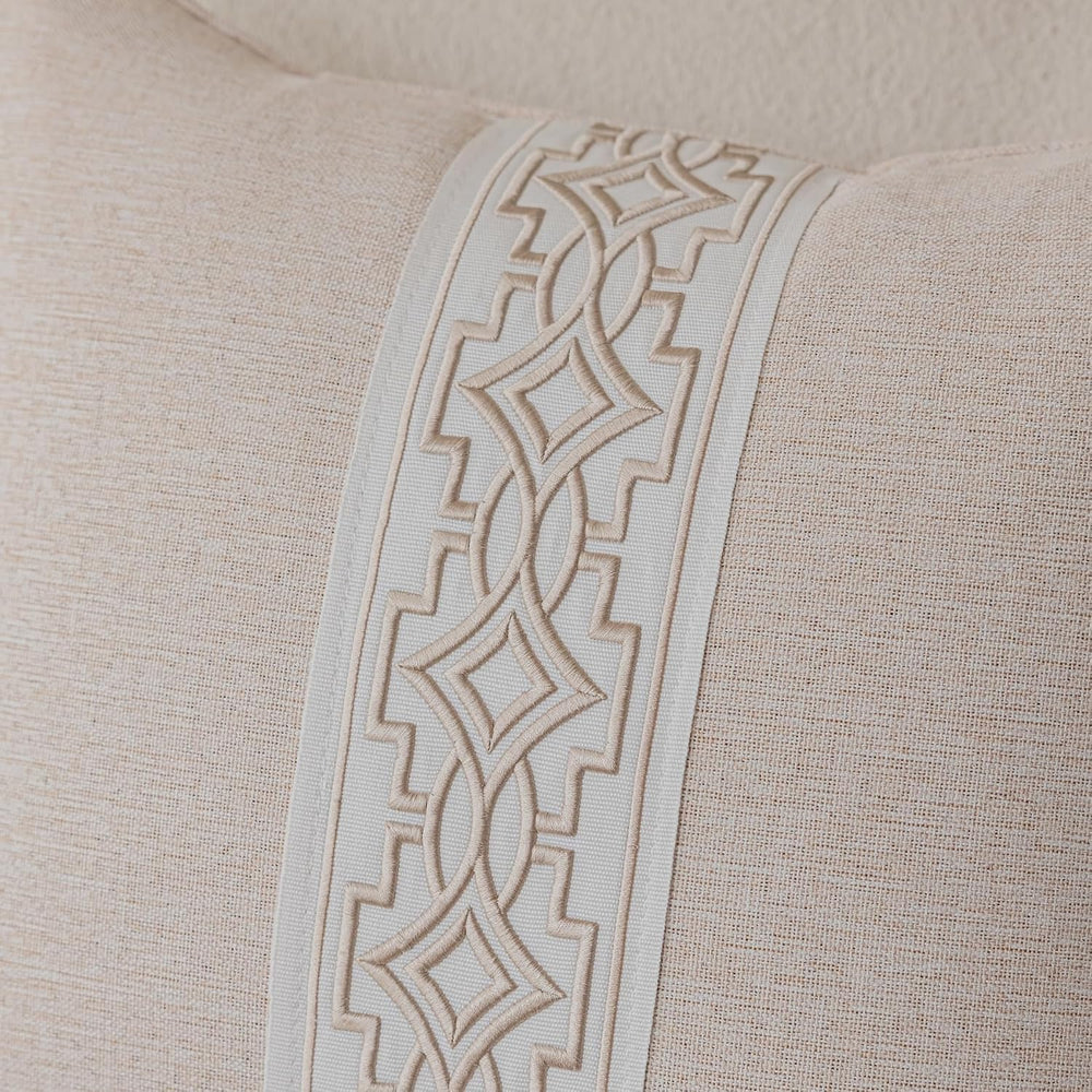 VisionaryHomeDesign Throw Pillow Case, Soft Beige, 18 x 18 Inches