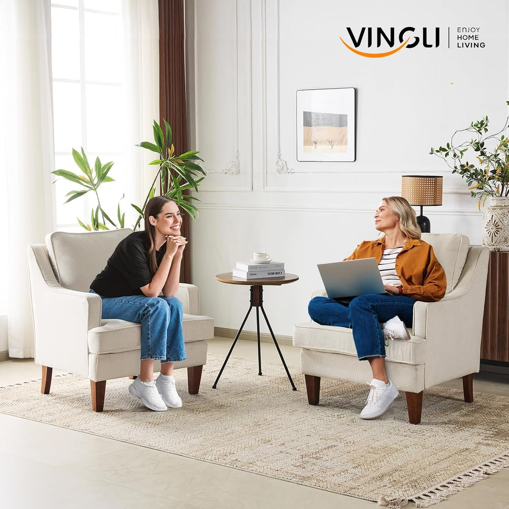 VINLI High Back Accent Chairs Set of 2, Armchair for Living Room, Entryway