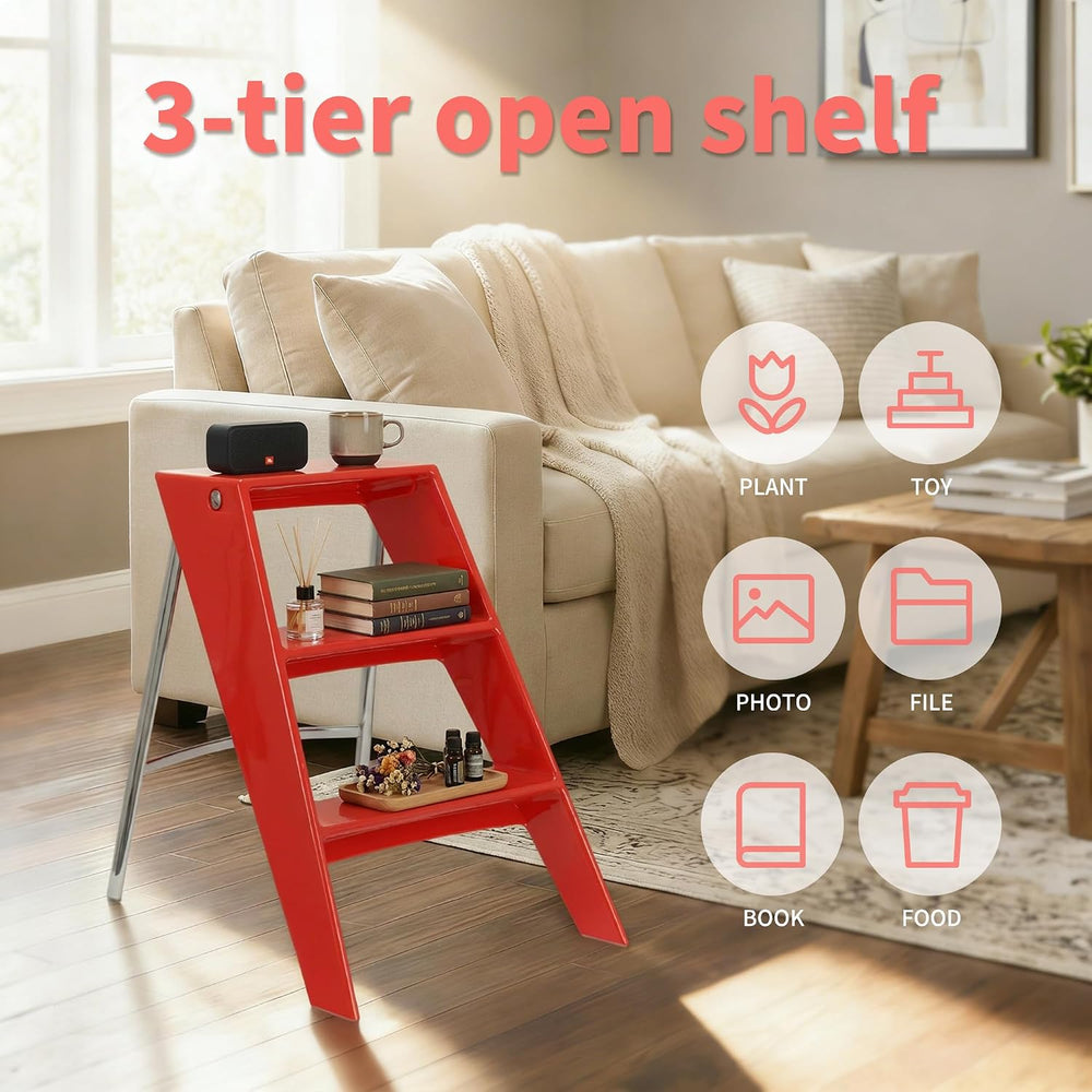 HOTEAGLE Modern Folding Chair - Multifunctional Design Doubles as Step Stool ...