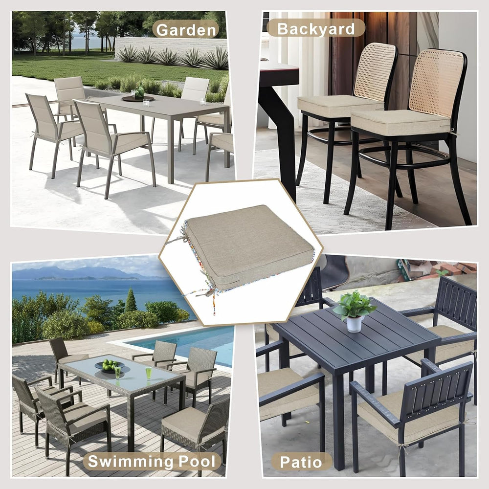 JMGBird Outdoor Chair Cushions Set of 4, Water Resistant Seat Cushions 19 x 1...