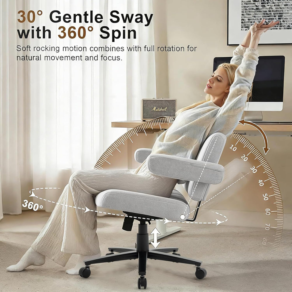 Vigosit Criss Cross Office Chair, Plush Oversized for Cross-Legged Sitting, A...