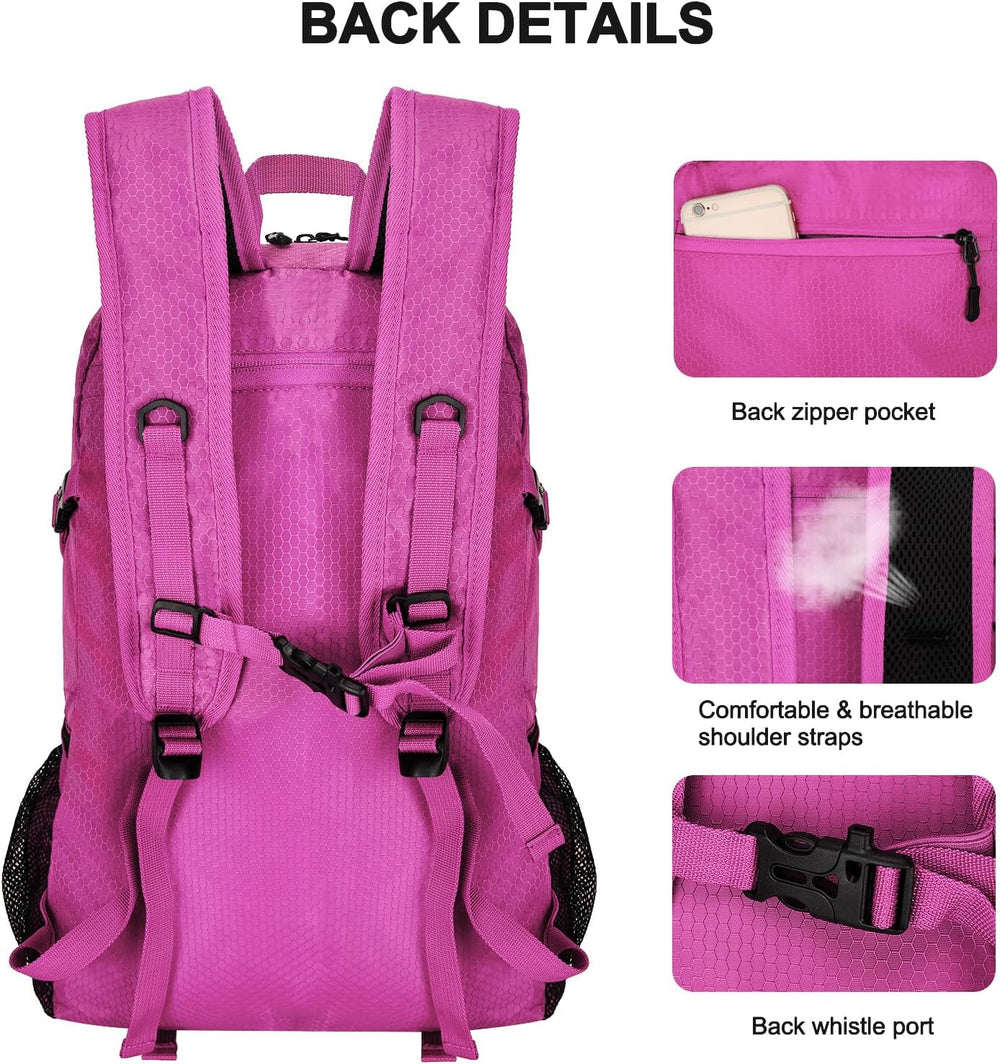 Goloni 45L Foldable Hiking Daypack, Lightweight Water‑Resistant Backpack