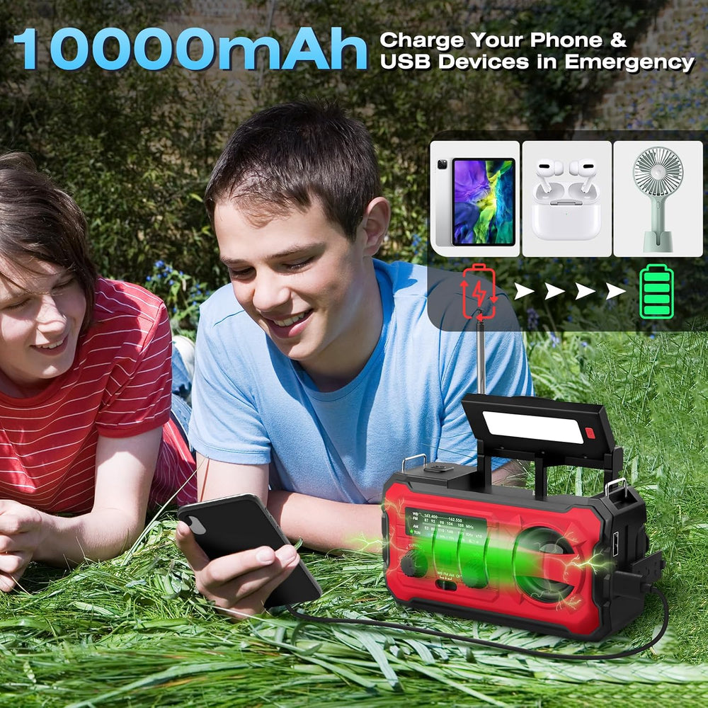 NITIGO Weather Radio, 10000mAh Large Battery Emergency Radio, Survival Gear