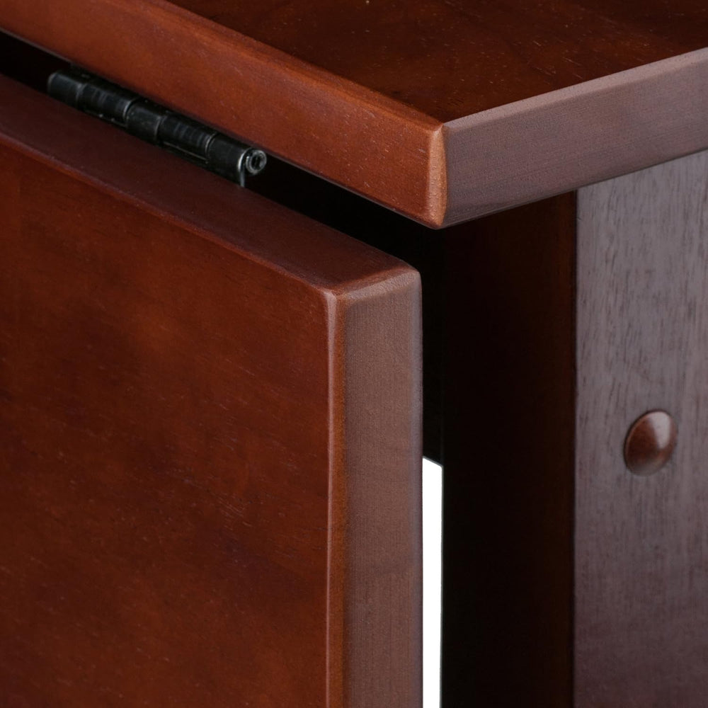 Winsome Lynnwood Drop Leaf High Table, 35", Walnut