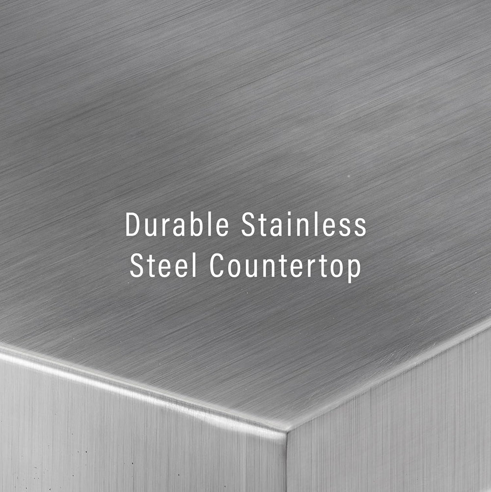 Crosley Furniture Compact Rolling Cart, Stainless Top