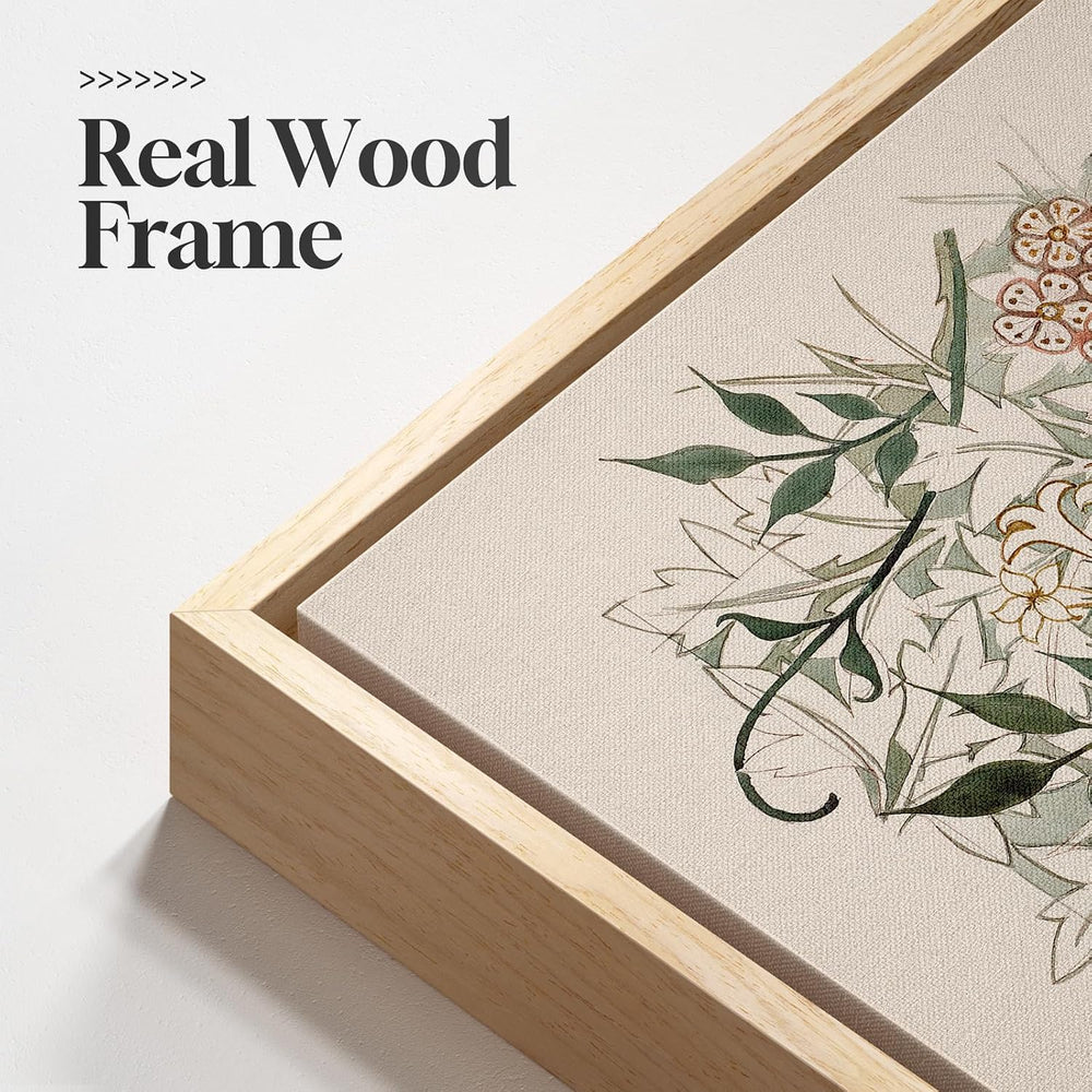 Large Framed William Morris Canvas Wall Art for Living Room, 20x30 In