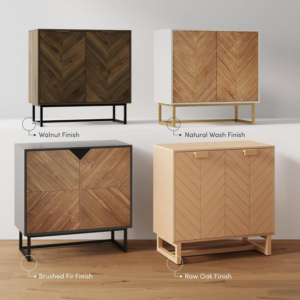 Nathan James Enloe Modern Sideboard Buffet Storage Accent Cabinet with Doors ...