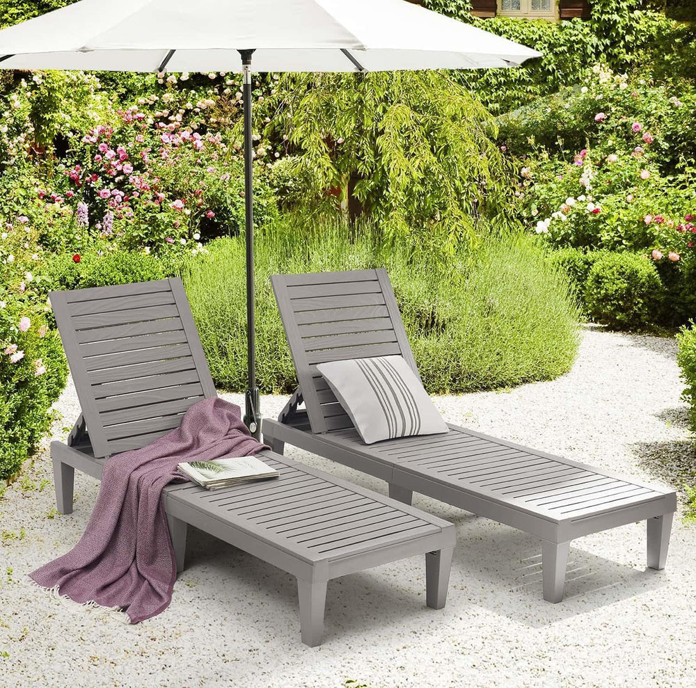 Nestl Lounge Chair Outdoor, Tanning Chair, Chaise Lounge Outdoor Set of 2