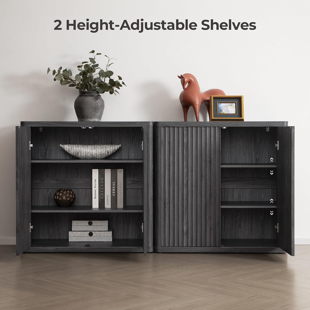SICOTAS Buffet Cabinet with Storage 34.6" Sideboard Accent Modern Creden...
