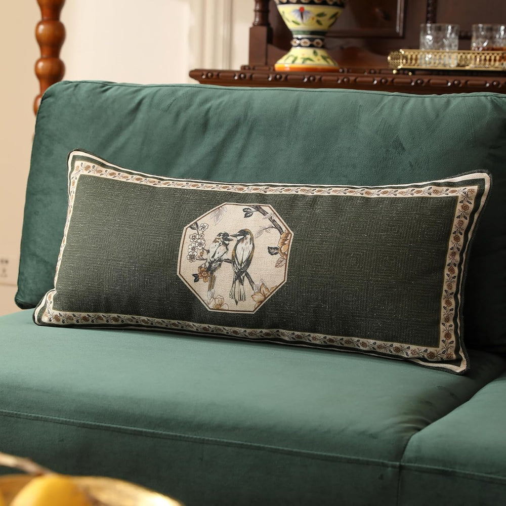 ISAENNE Vintage Rectangle Throw Pillow Cover,Set of 2,28"x12"
