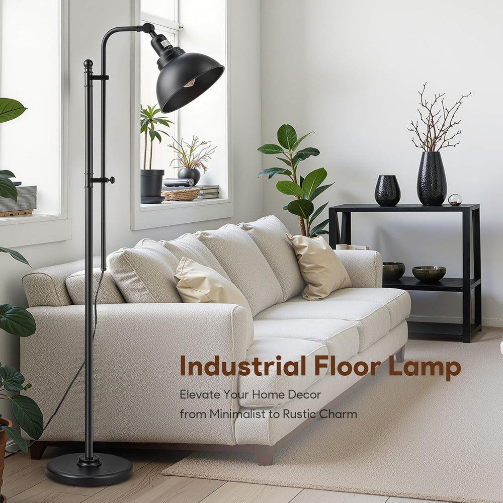 VONLUCE Industrial Floor Lamp 65", Adjustable Standing Lamp for Living Room