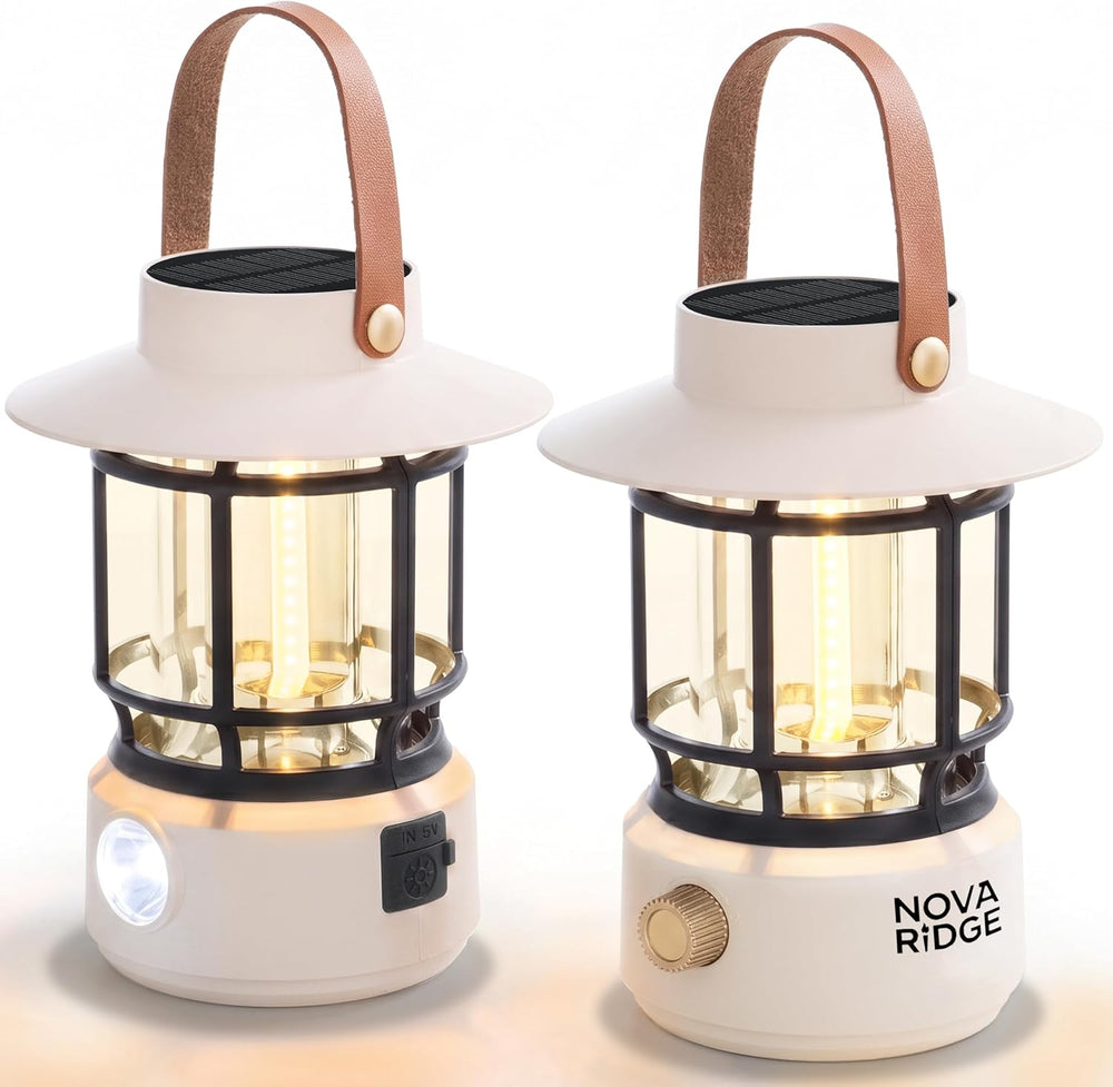 Solar Lanterns Outdoor Waterproof for Outages,Rechargeable Camping Lights