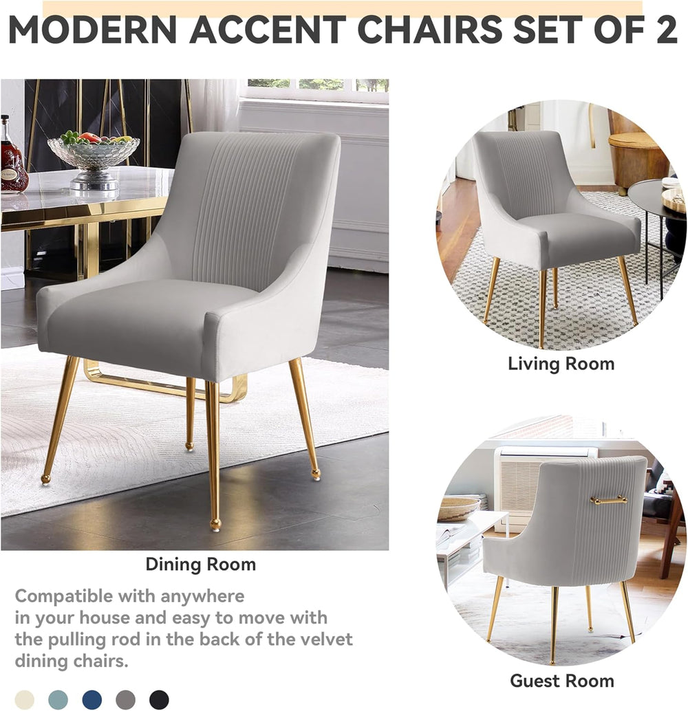 Dining Chairs,Modern Living Room Chairs, Velvet Upholstered Dining Room Chair...